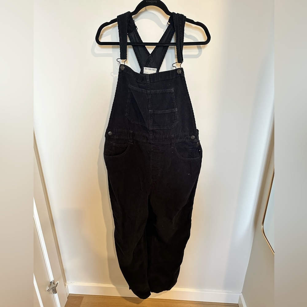 Free People Black Corduroy Overalls - large